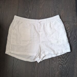Quince White Linen Shorts Sz Large